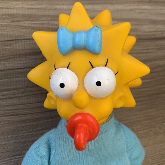 Vintage Maggie Doll The Simpsons 1990 Matt Groening Cartoon character Stuffed - Picture 4 of 5